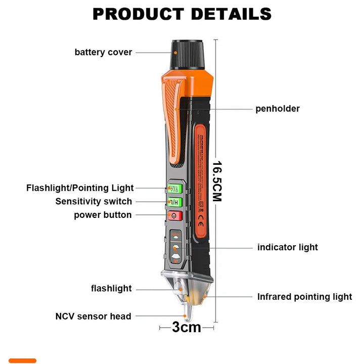 Non-contact AC voltage tester pen