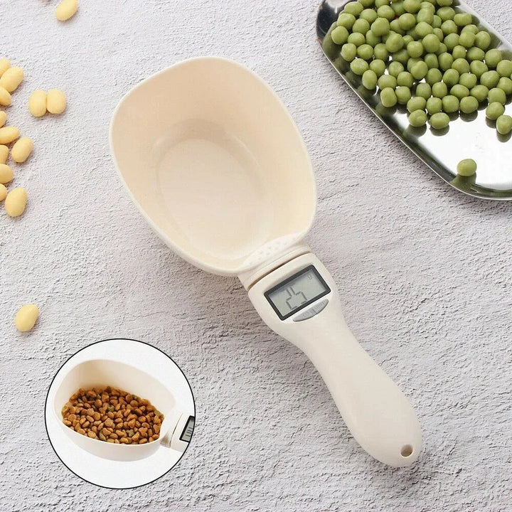 Digital Pet Food Scale with Measuring Scoop – size reference