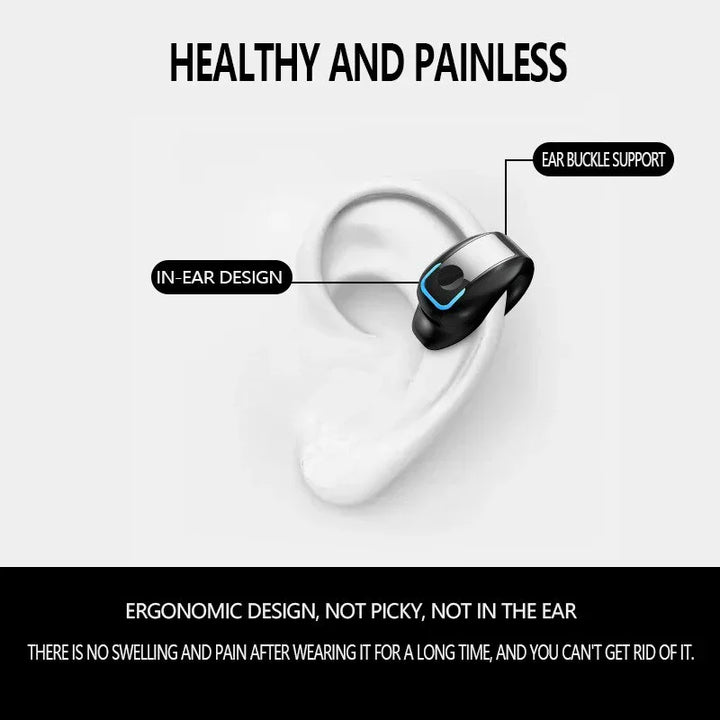 Bone conduction clip-on wireless Bluetooth earphone