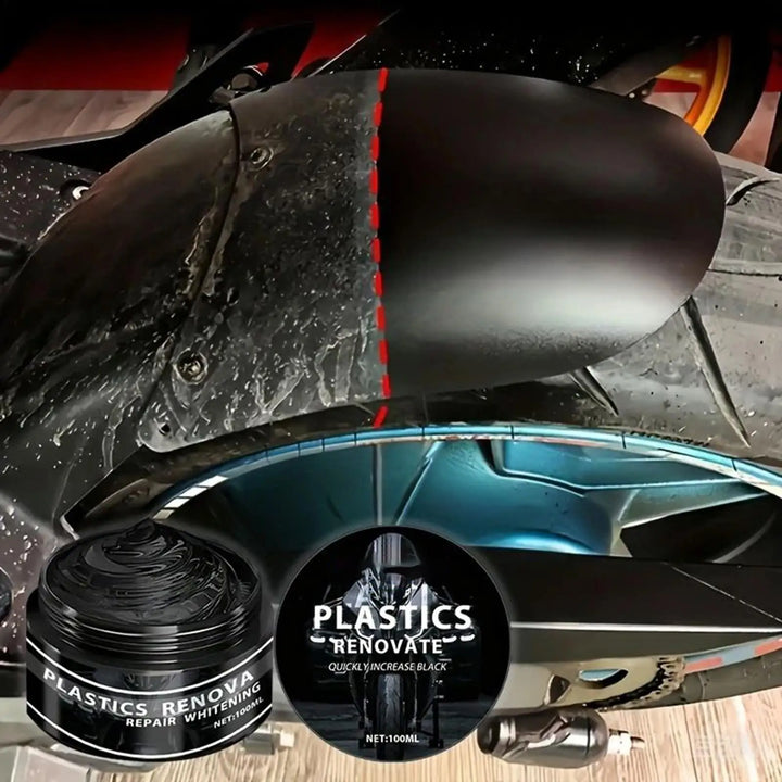 Car and motorcycle trim restorer wax