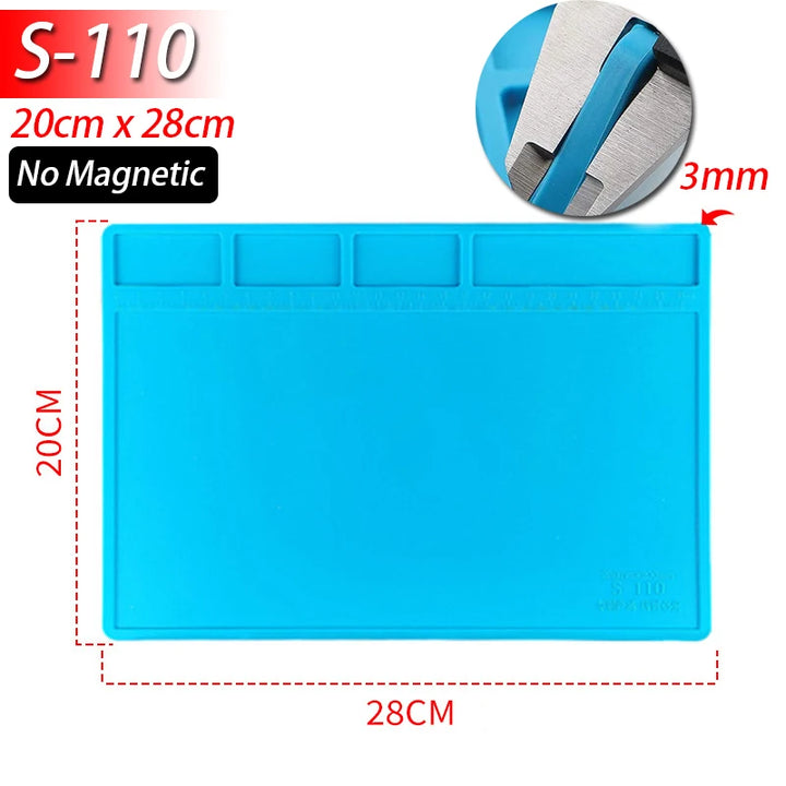 Heat-Resistant Silicone Soldering Mat with Anti-Static Surface
