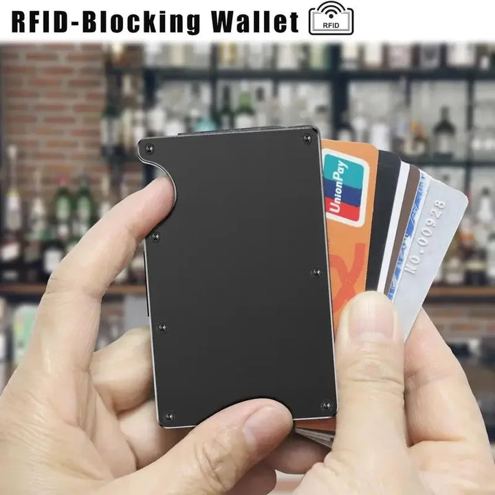 Slim Aluminum Pop-Up Card Holder