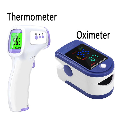 Digital forehead thermometer and fingertip pulse oximeter