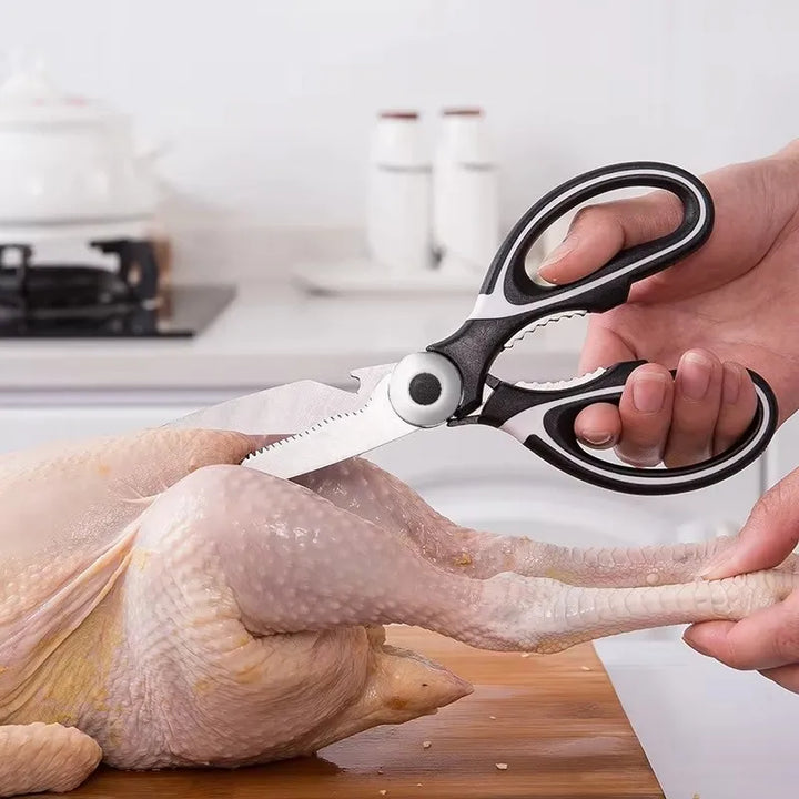 Heavy-duty multifunctional stainless steel kitchen scissors