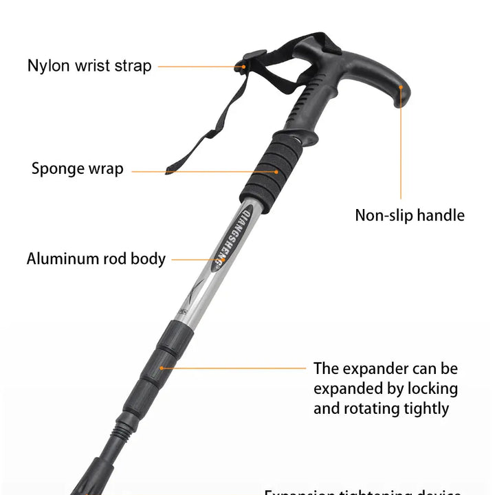 4-Section Folding Trekking Pole