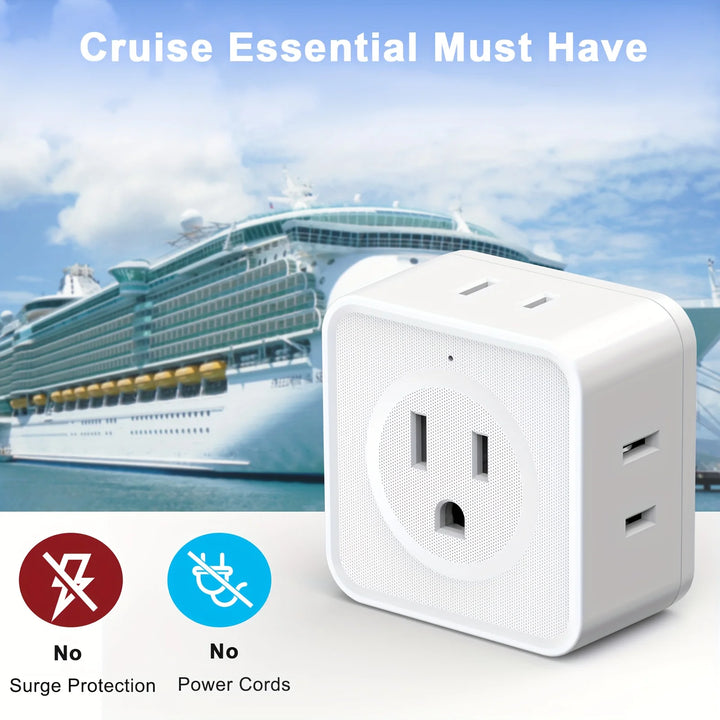 5-outlet wall extender, UL certified power splitter