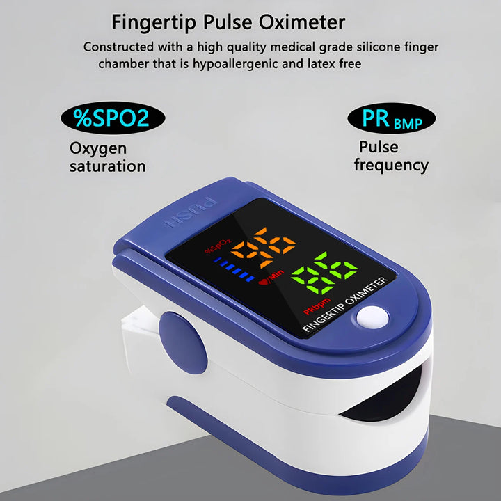 Digital forehead thermometer and fingertip pulse oximeter
