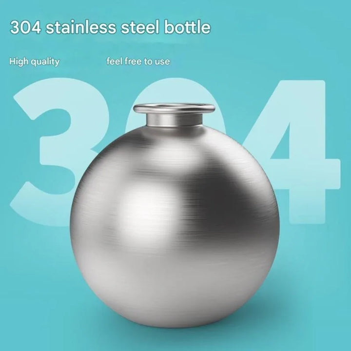 Stainless Steel Dog Water Bottle with Bowl – leak-proof seal close-up (view 2)