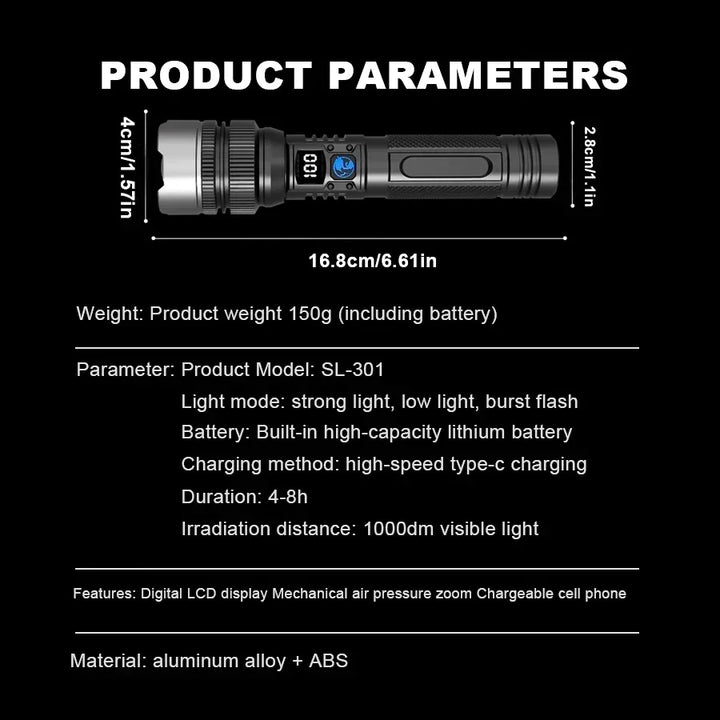 Rechargeable LED Tactical Flashlight