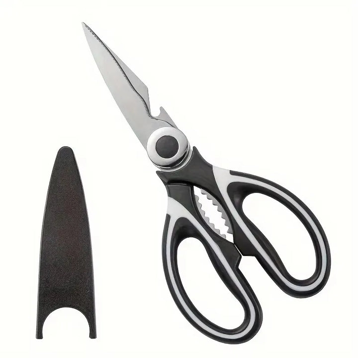 Heavy-duty multifunctional stainless steel kitchen scissors