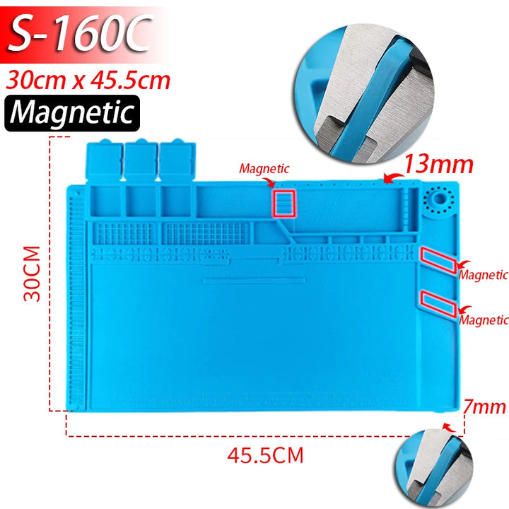 Heat-Resistant Silicone Soldering Mat with Anti-Static Surface