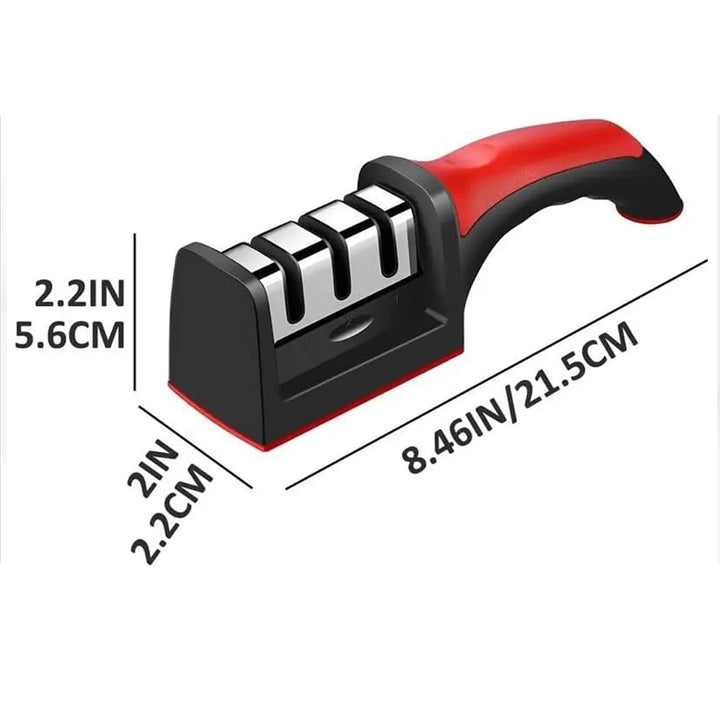 3-in-1 kitchen knife sharpener with ceramic stone