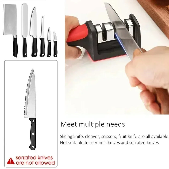 3-in-1 kitchen knife sharpener with ceramic stone
