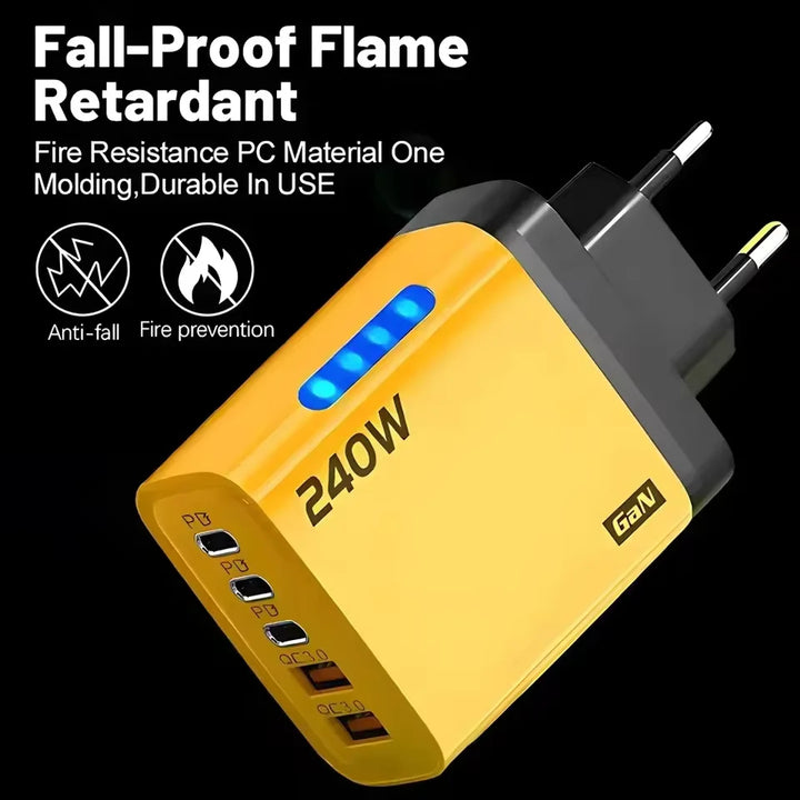 120W GaN 5-port fast wall charger