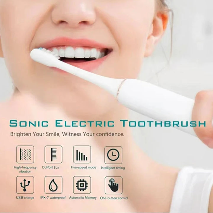 Rechargeable electric toothbrush with 6 cleaning modes