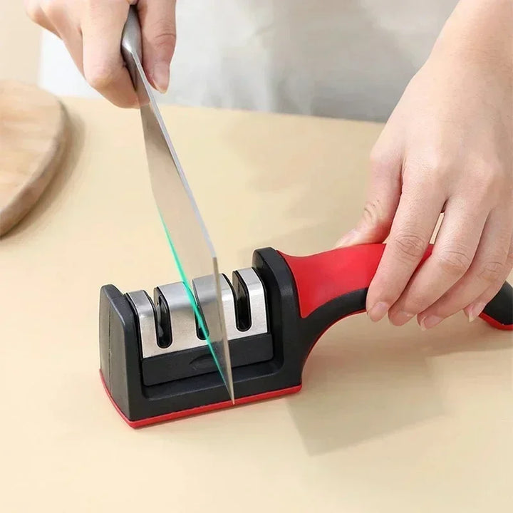 3-in-1 Kitchen Knife Sharpener with Ceramic Stone