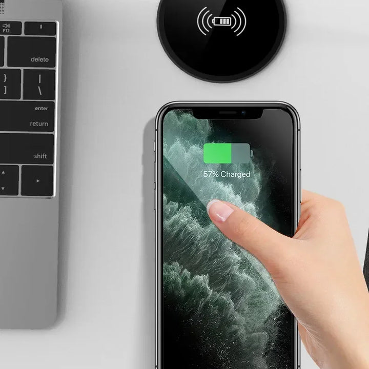 Embedded Desktop Wireless Charger – flush desk installation (view 2)
