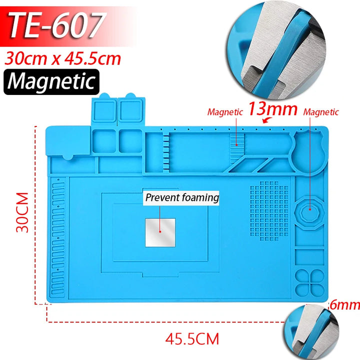 Heat-Resistant Silicone Soldering Mat with Anti-Static Surface