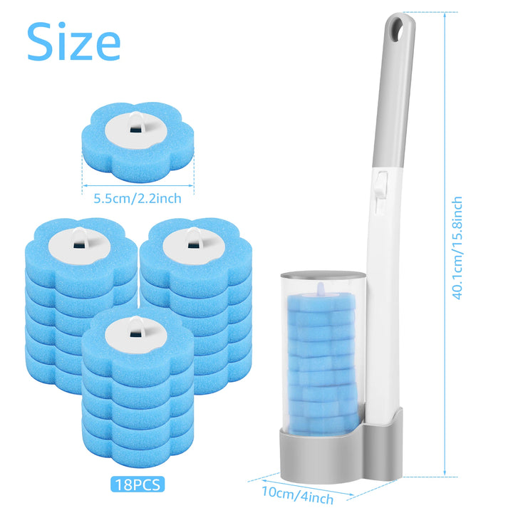 Disposable Toilet Brush Head Refills – replacement head close-up (view 4)