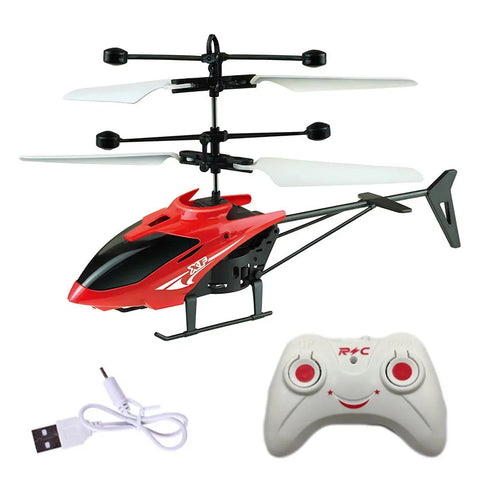 Mini RC helicopter for beginners, rechargeable remote control toy