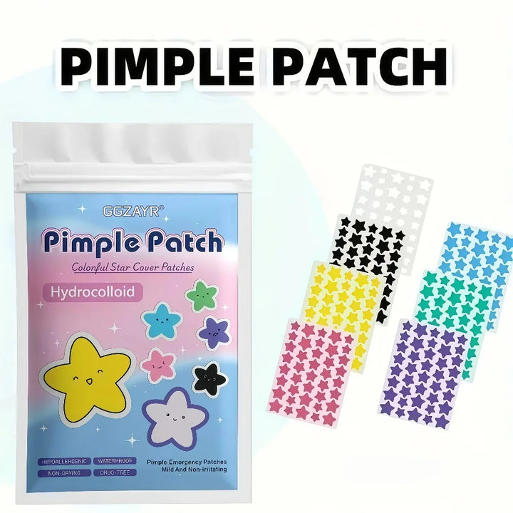 Hydrocolloid pimple patches, star-shaped acne spot treatment