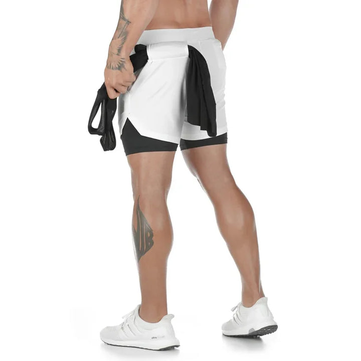 Men's 2-in-1 Quick-Dry Running Shorts with Liner