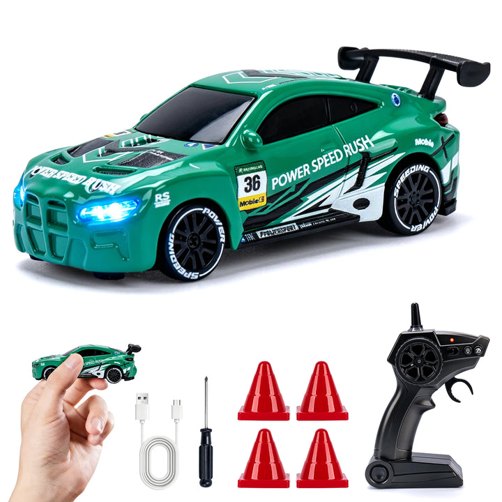 1/64 Scale High-Speed Drift RC Car – size comparison in hand (view 4)