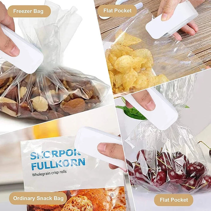 Mini handheld bag sealer for food storage bags