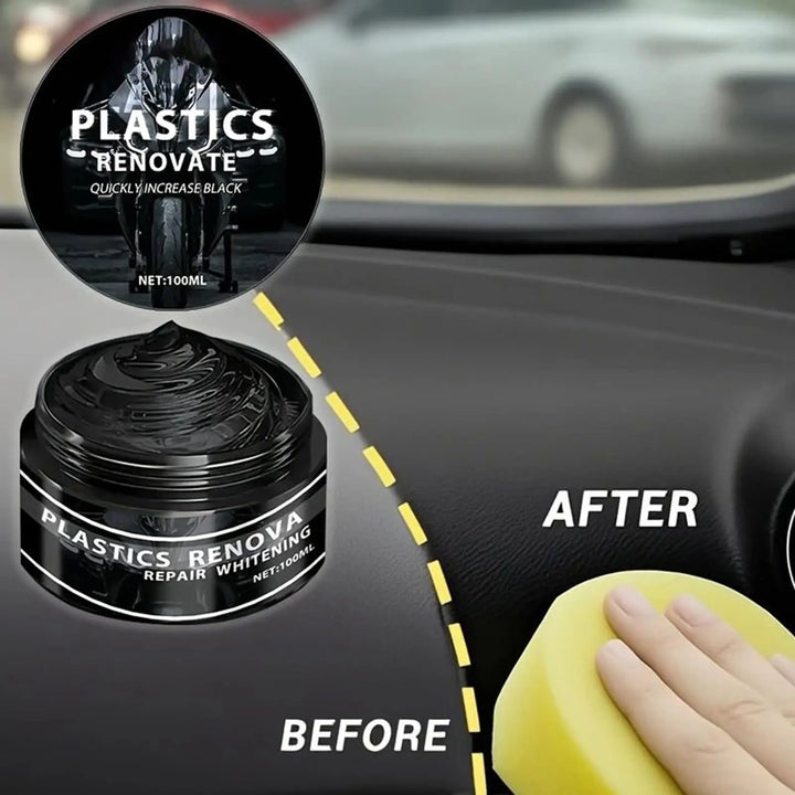 Car and motorcycle trim restorer wax