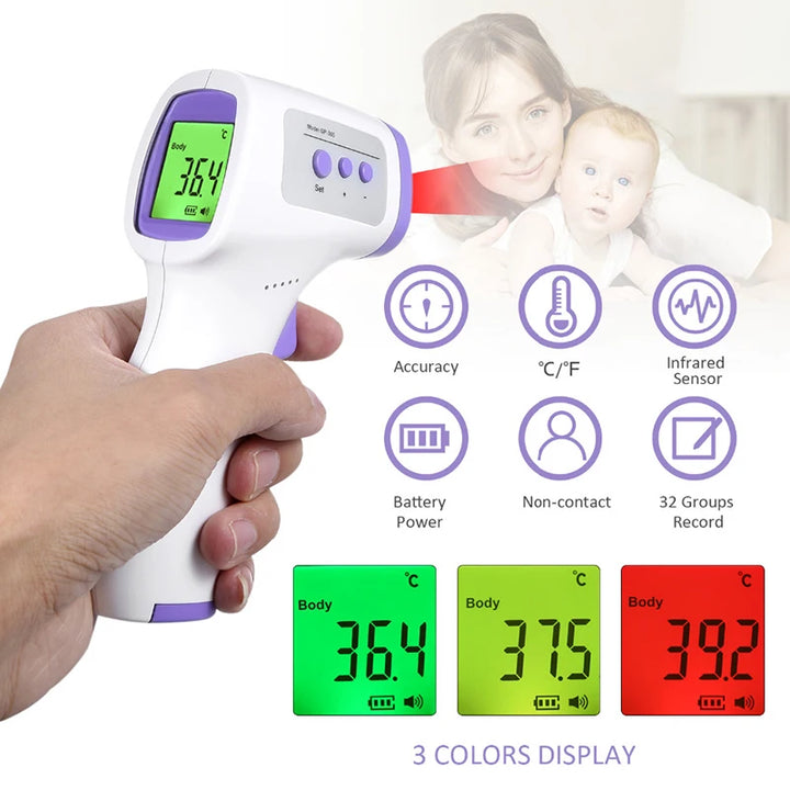 Digital forehead thermometer and fingertip pulse oximeter