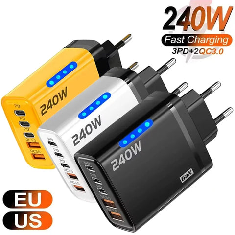 120W GaN 5-port fast wall charger