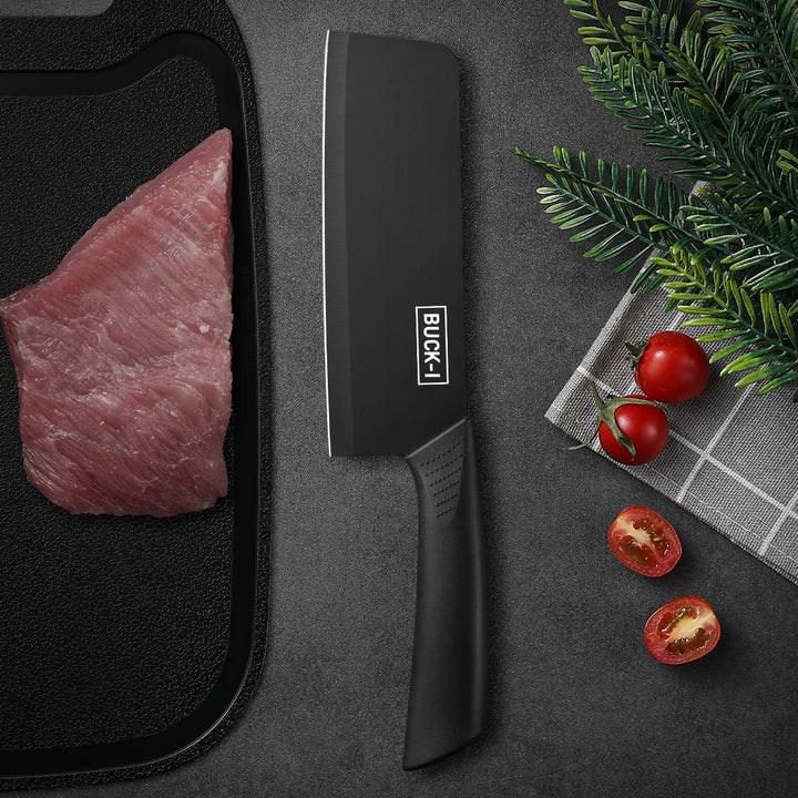 3-piece kitchen knife set with wooden storage block