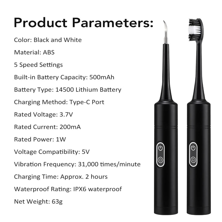 Electric Sonic Tooth Cleaner &amp; Tartar Remover
