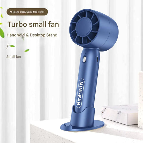Mini handheld turbo fan, USB rechargeable portable fan