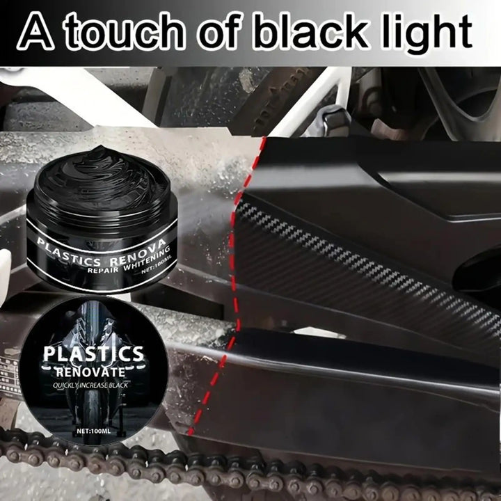 Car and motorcycle trim restorer wax