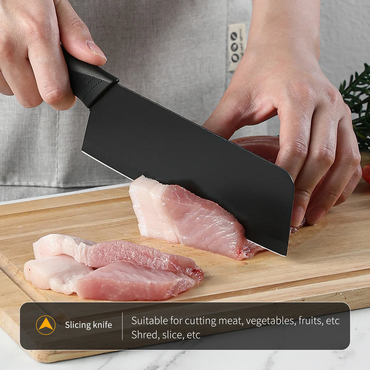 3-piece kitchen knife set with wooden storage block