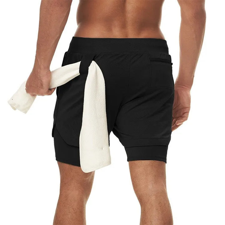 Men's 2-in-1 Quick-Dry Running Shorts with Liner