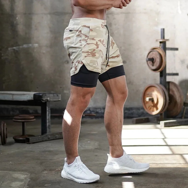 Men's 2-in-1 Quick-Dry Running Shorts with Liner