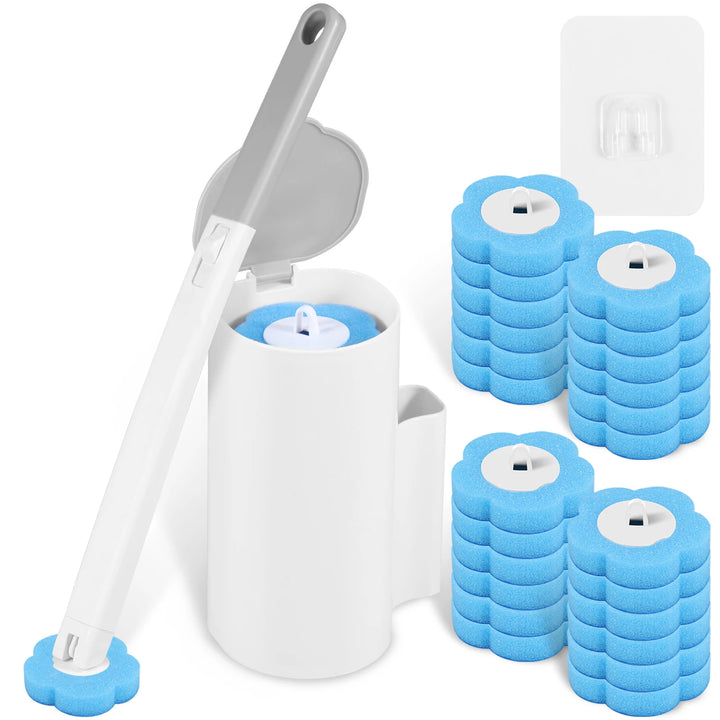 Disposable Toilet Brush Head Refills – long handle view (view 4)