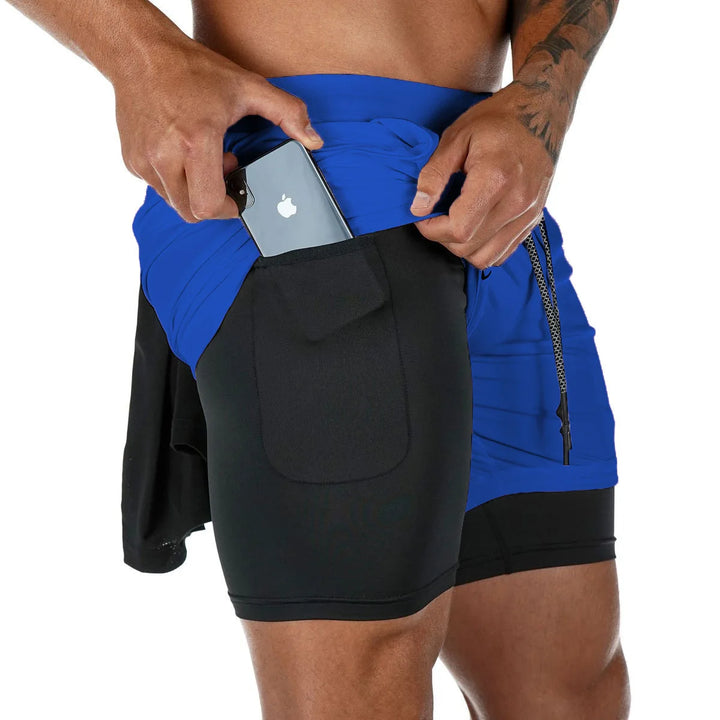 Men's 2-in-1 Quick-Dry Running Shorts with Liner