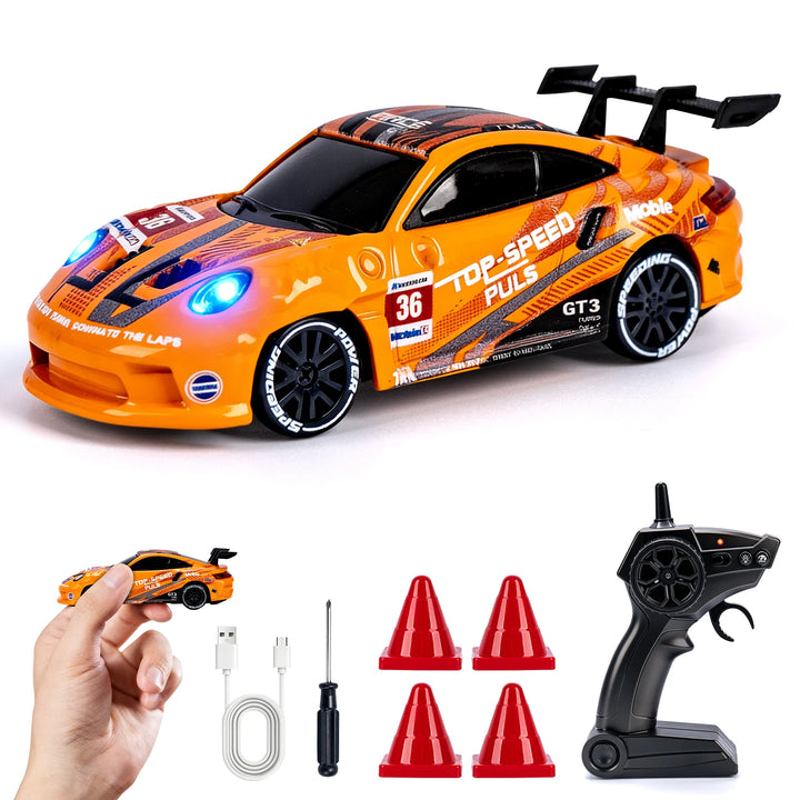 1/64 Scale High-Speed Drift RC Car – size comparison in hand (view 3)