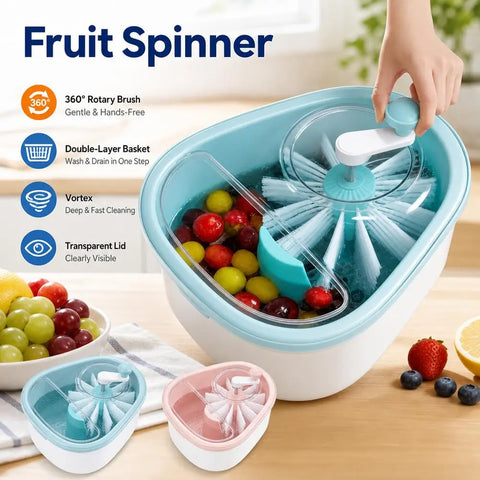 Fruit & Vegetable Cleaner Spinner – colander basket detail