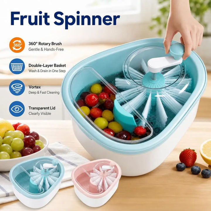 Fruit & Vegetable Cleaner Spinner – colander basket detail