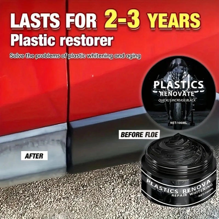 Car and motorcycle trim restorer wax