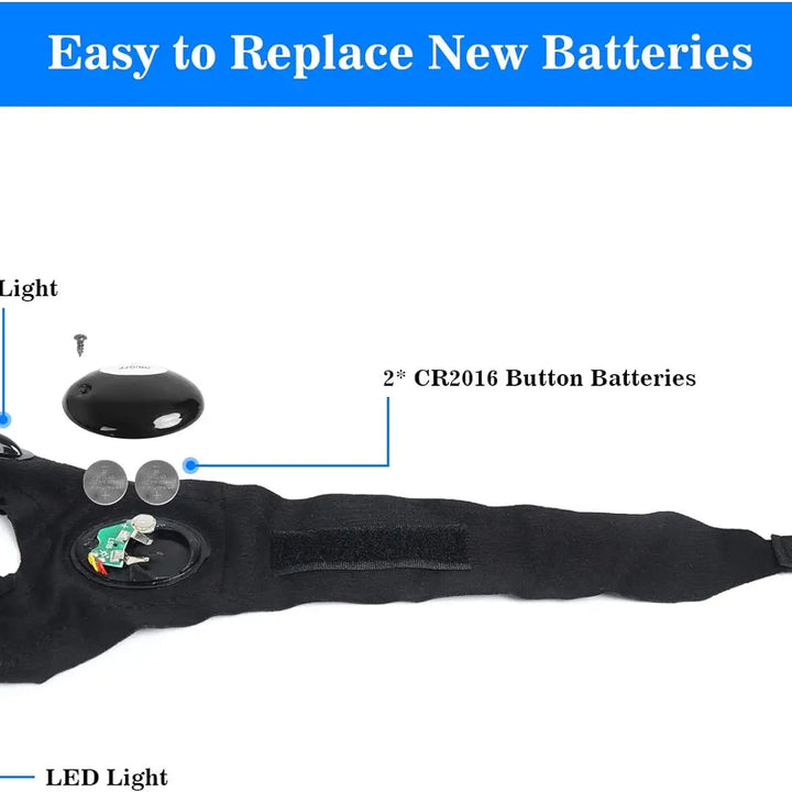 LED fingerless gloves for night fishing and outdoor work