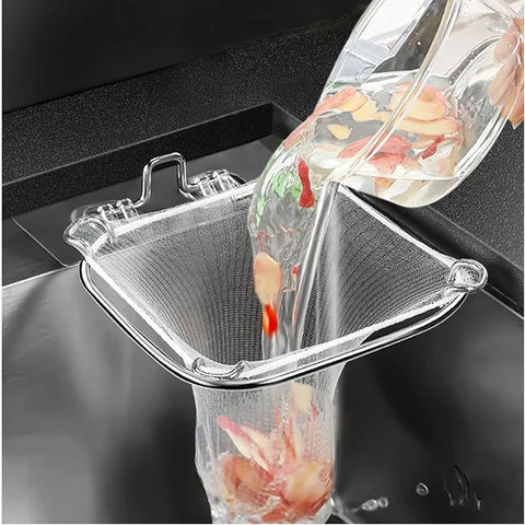 Fine Mesh Kitchen Sink Strainer – installed in sink