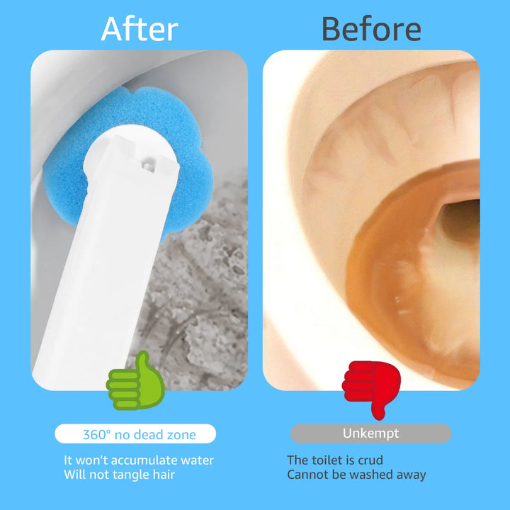 Disposable Toilet Brush Head Refills – replacement head close-up (view 2)