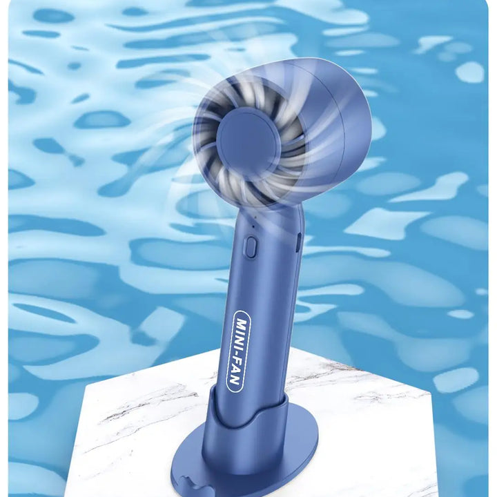 Mini handheld turbo fan, USB rechargeable portable fan