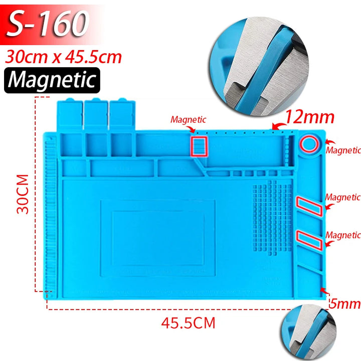 Heat-Resistant Silicone Soldering Mat with Anti-Static Surface