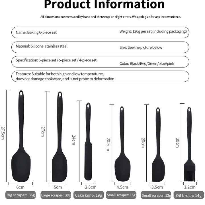 6-Piece Silicone Kitchen Utensil Set
